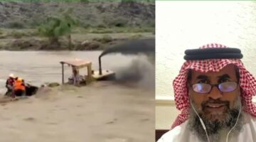 عايض الاكلبي سوبر سعودي | مواطن يُنقذ 4 من موت مُحقق بسبب السيول! شاهد بالفيديو